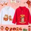 Áo Polo dài tay Tết Bính Ngọ 2.026 bé trai và bé gái - CIUCIU KID - Giá 119,000₫ 2