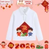 Áo Polo Dài Tay Tết CIUCIU KID Bé Trai và Bé Gái Vải Thun Cotton Thu Đông 2.026 119k 7