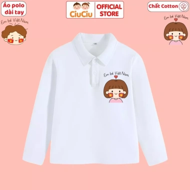 Áo Polo Dài Tay Thu Đông Em Bé Việt Nam CIUCIU KID Thun Cotton Mềm Mại Giá 119k 9