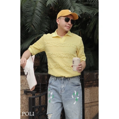 Áo polo form rộng POLI MAN tròng cổ thun xop - Giá chỉ 480.000đ, giảm 100.800đ 4