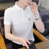 Áo Polo Ice Silk Hàn Quốc Jacquard Thoáng Khí FlowSlim-fit Tay Ngắn 1/2 Miếng 3