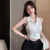 Áo Polo không tay nữ slim-fit ngọt ngào, nguyên chất mùa hè - Giá ưu đãi 317.952₫