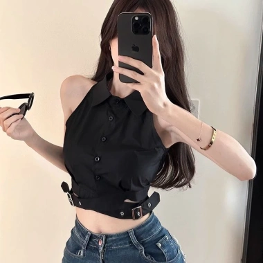Áo Polo không tay nữ slim-fit ngọt ngào, nguyên chất mùa hè - Giá ưu đãi 317.952₫ 4