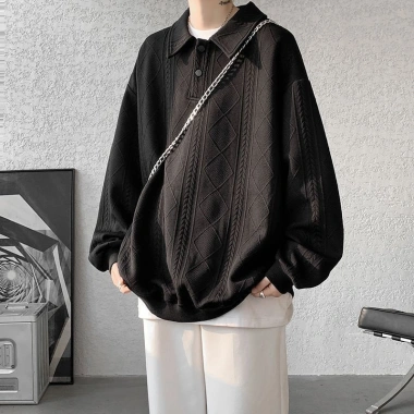 Áo Polo Nam Cao Cấp Dài Tay, Retro Thu Đông, Size Lớn, Giảm Giá - Chỉ 253.561₫ 2
