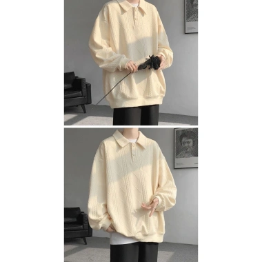 Áo Polo Nam Cao Cấp Dài Tay, Retro Thu Đông, Size Lớn, Giảm Giá - Chỉ 253.561₫ 4