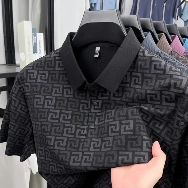 Áo Polo Nam Cao Cấp Ice Silk Mùa Hè In Hình Kinh Doanh, Cổ Áo Thun, Giá 147.744₫