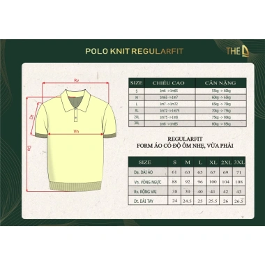 Áo polo nam Dệt kim THE D Regular Fit - Len Cotton Viscose, giảm còn 799.000₫ 6