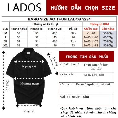 Áo Polo Nam LADOS-9.224 Regular Fit Thun Vân Nổi Dệt Kim – Sang Trọng, 190.000₫