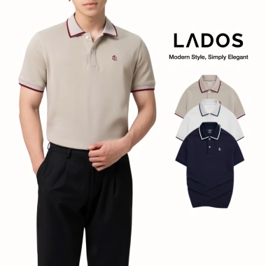 Áo Polo Nam LADOS 9.226 Regular Fit, Cá Sấu Interlock, Sang Trọng, Giá 208.000₫