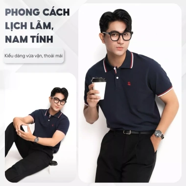 Áo Polo Nam LADOS-9.262 Thun Cá Sấu CVC Mềm Mại, Thoáng Khí, Viền Trụ Cổ, Sang Trọng – 239k 4