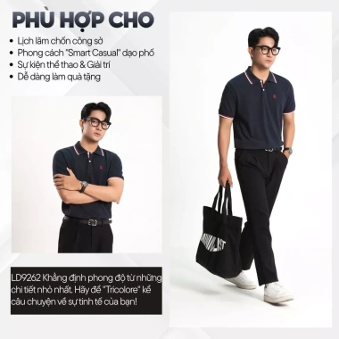 Áo Polo Nam LADOS-9.262 Thun Cá Sấu CVC Mềm Mại, Thoáng Khí, Viền Trụ Cổ, Sang Trọng – 239k 5