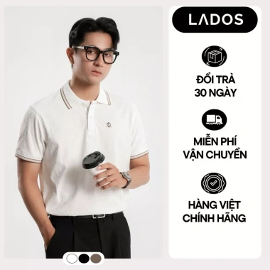 Áo Polo Nam LADOS-9.268 Vải Jacquard Cao Cấp, Cổ Phối Viền Sang Trọng, 217.000₫ – Dễ Phối Đồ