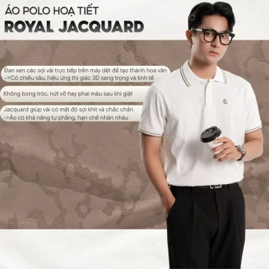 Áo Polo Nam LADOS-9.268 Vải Jacquard Cao Cấp, Cổ Phối Viền Sang Trọng, 217.000₫ – Dễ Phối Đồ