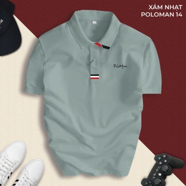 Áo polo nam POLOMAN 14 BASIC CVC vải cá sấu sang trọng, lịch lãm, thoáng mát POLOUTFIT 160k 5