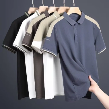 Áo polo nam tay ngắn trắng phong cách Hàn Quốc mùa hè Kemeja Lelaki SLC02 417.960₫