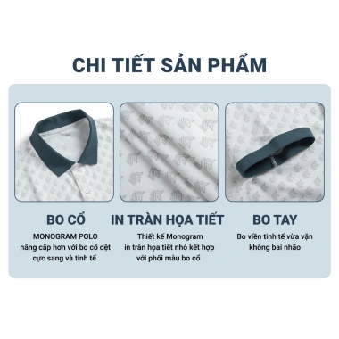 Áo polo nam TORANO MONOGRAM POLO bo kẻ thoáng khí cotton 345k giảm còn 288k 5 Áo polo nam TORANO MONOGRAM POLO bo kẻ thoáng khí cotton 345k giảm còn 288k 5