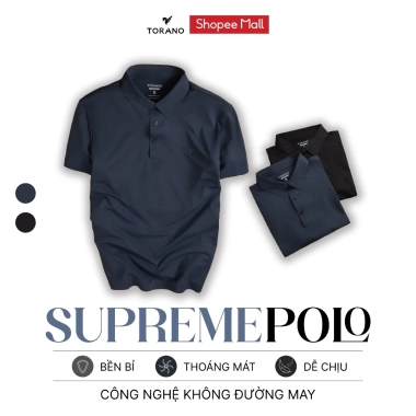 Áo polo nam TORANO SUPREME POLO không đường may, ép nhiệt, form chuẩn, nam tính, GSTP044 – 450.000đ