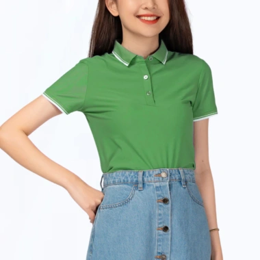 Áo Polo Nữ Trơn Basic Cộc Tay Madela Vải Thun Cá Sấu Mềm Thoáng Mát Giá 69.000 7