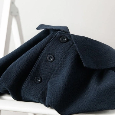 Áo polo sơ mi xanh navy cotton ve tay ngắn nam nữ - mùa hè giảm giá 153.964₫