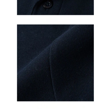 Áo polo sơ mi xanh navy cotton ve tay ngắn nam nữ - mùa hè giảm giá 153.964₫