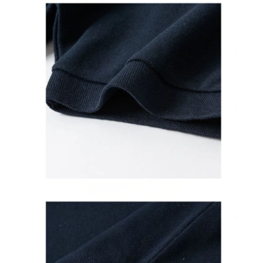 Áo polo sơ mi xanh navy cotton ve tay ngắn nam nữ - mùa hè giảm giá 153.964₫