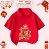 Áo Polo Tết Bính Ngọ 2.026 cho Bé Trai & Bé Gái CIUCIU KID - Cộc tay Thun Cotton