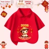 Áo Polo Tết Bính Ngọ 2.026 cho Bé Trai & Bé Gái CIUCIU KID - Cộc tay Thun Cotton 6