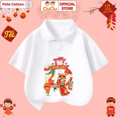 Áo Polo Tết Bính Ngọ 2.026 cho Bé Trai & Bé Gái CIUCIU KID - Cộc tay Thun Cotton 7 Áo Polo Tết Bính Ngọ 2.026 cho Bé Trai & Bé Gái CIUCIU KID - Cộc tay Thun Cotton 7