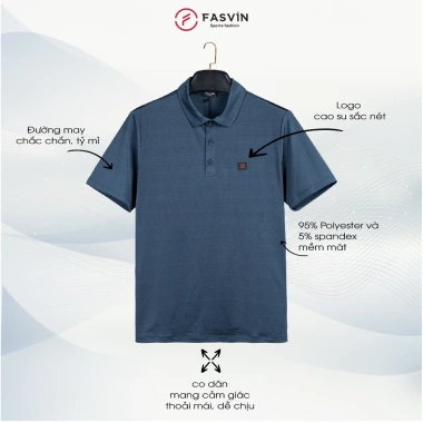 Áo Polo Thể Thao Nam Fasvin PL23.588 – Thun Thoáng Mát, Bền Đẹp, Giá 199.000