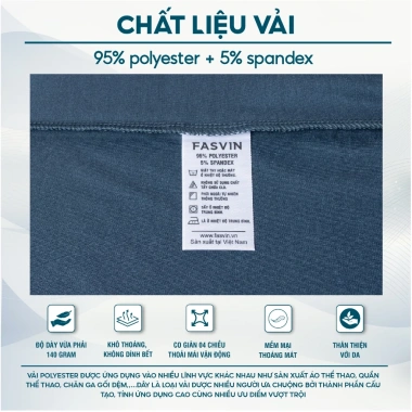 Áo Polo Thể Thao Nam Fasvin PL23.588 – Thun Thoáng Mát, Bền Đẹp, Giá 199.000