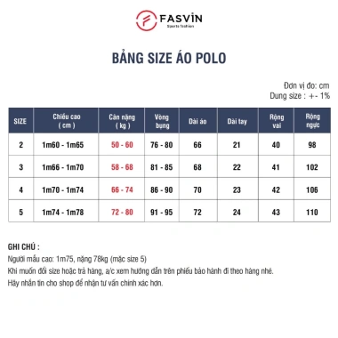Áo Polo Thể Thao Nam Fasvin PL23.588 – Thun Thoáng Mát, Bền Đẹp, Giá 199.000
