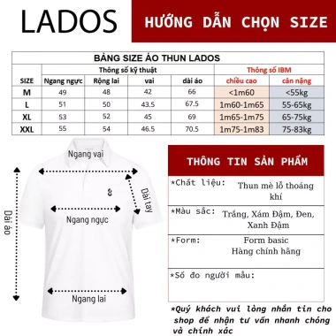 Áo Polo Thể Thao Nam LADOS 9.254 Pique – Co Giãn, Thấm Hút Mồ Hôi, 181.000 VND