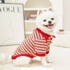 Áo POLO thoáng khí 2 chân giảm rụng lông kẻ sọc cho mèo & chó nhỏ – French Bulldog & Corgi – Xuân Thu 2
