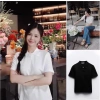 Áo Polo Trắng Đính Hoa Cúc Zara Xuất Giá 309.000 VNĐ Thoáng Mát và Thanh Lịch