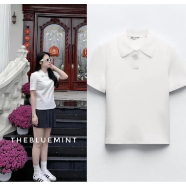 Áo Polo Trắng Đính Hoa Cúc Zara Xuất Giá 309.000 VNĐ Thoáng Mát và Thanh Lịch 3 Áo Polo Trắng Đính Hoa Cúc Zara Xuất Giá 309.000 VNĐ Thoáng Mát và Thanh Lịch 3