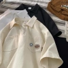Áo polo unisex Myndi cotton 4 chiều, cổ, khóa kéo, năng động học việc, giá 119k