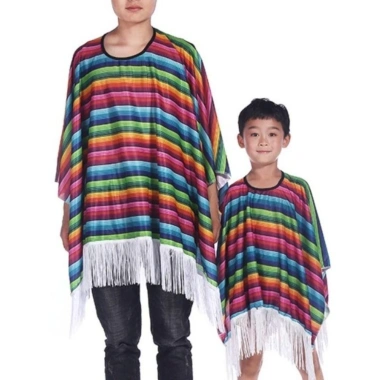 Áo Poncho Mexico FUJIZOU – Cosplay văn hoá dân tộc, thích hợp lễ hội Halloween, giảm giá