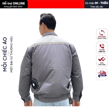 Áo Quạt Điều Hòa Vải Pangrim Hàn Quốc - Bảo Hộ Gắn Quạt Mát Cả Ngày Giá 250k 2