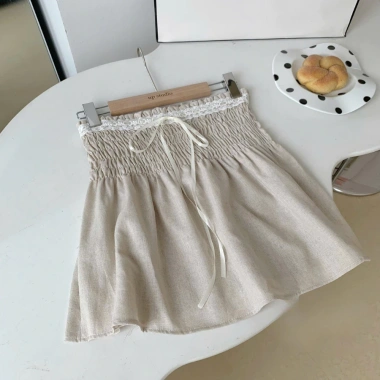 Áo Quây Linen Hoa Nhí Chun Ngực, Nơ và Viền Ren Tiểu Thư - Đi Chơi, Đi Biển 175k 5