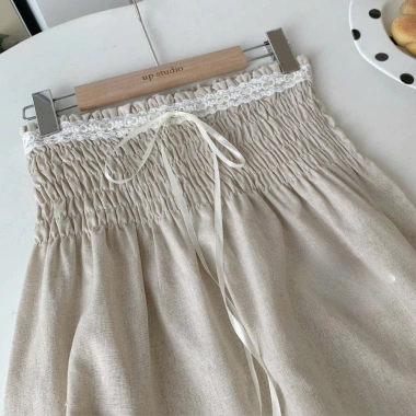 Áo Quây Linen Hoa Nhí Chun Ngực, Nơ và Viền Ren Tiểu Thư - Đi Chơi, Đi Biển 175k 6