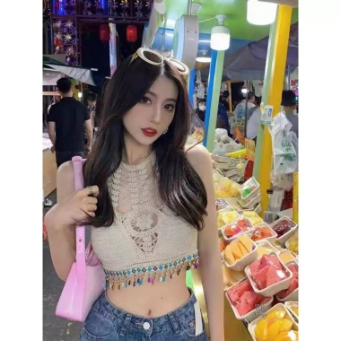 Áo Ren Bikini Sexy Đan Móc Đi Biển - Họa Tiết Thổ Cẩm Giá 99k Giảm Đặc Biệt