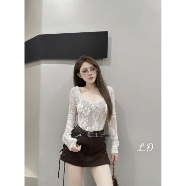 Áo ren cổ U dài tay ARCUDT giảm giá 480k - Siêu nhẹ, thoáng mát, thời trang 5