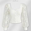 Áo Ren IVY Tay Phồng Cổ Vuông Ôm Body - Giảm Giá Đến 339k | Melanie Mira 2