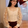 Áo Ren IVY Tay Phồng Cổ Vuông Ôm Body - Giảm Giá Đến 339k | Melanie Mira 5