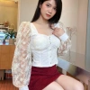 Áo Ren IVY Tay Phồng Cổ Vuông Ôm Body - Giảm Giá Đến 339k | Melanie Mira 9