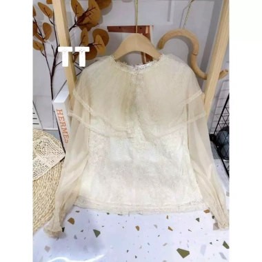 Áo ren tiểu thư xinh bèo cổ nhiều tầng tay nhún - Giá chỉ 142.000₫, giảm 32.660₫