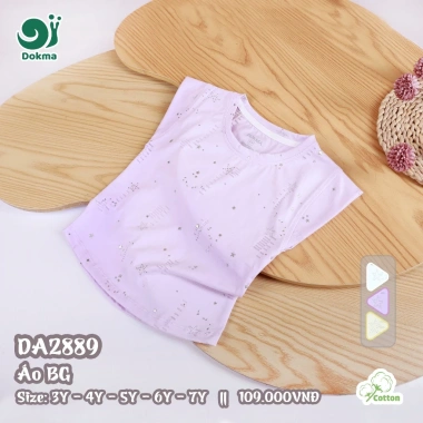 Áo Sát Nách Ba Lỗ Dễ Thương Bé Gái Dokma DA2.834/DA2.889 - Giá Ưu Đãi 109k