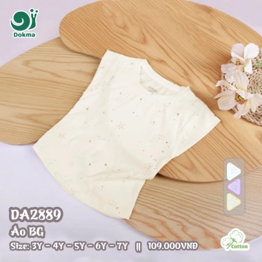 Áo Sát Nách Ba Lỗ Dễ Thương Bé Gái Dokma DA2.834/DA2.889 - Giá Ưu Đãi 109k