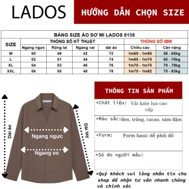 Áo sơ dài nam cổ button down chất kate lụa cao cấp, chống nhăn, lịch thiệp 141k 7