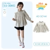 Áo sơ mi bé gái hoa nhí cotton mềm, thoáng mát xuân hè - 155.000 VND